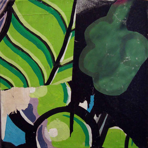 Leaf Me 40cm x 40cm jump mixed media on canvas